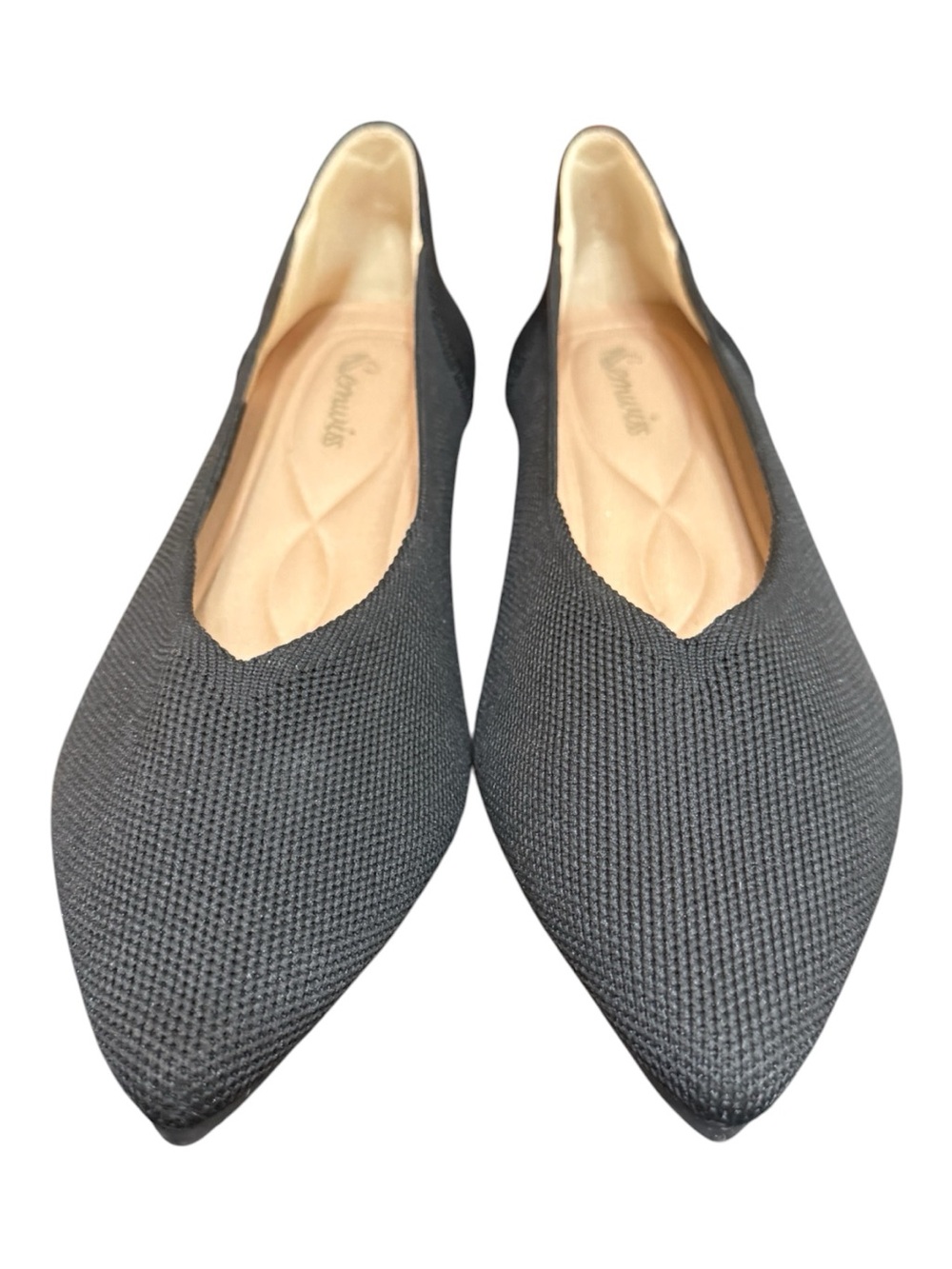 Semwiss Pointed Toe Knit Ballet Flats Black Women’s EU 42 / US 11